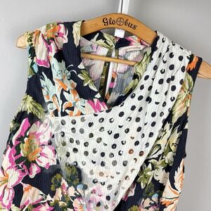 Soft Surroundings Flor de Pluma Drapey Tank Top Blouse‎ Womens M Floral Viscose